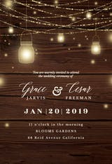 Strings of lights - Wedding Invitation